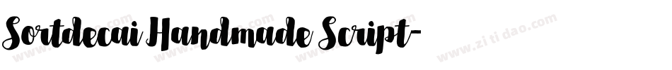 Sortdecai Handmade Script字体转换